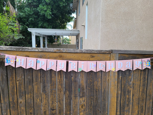 Bluey Birthday Banner