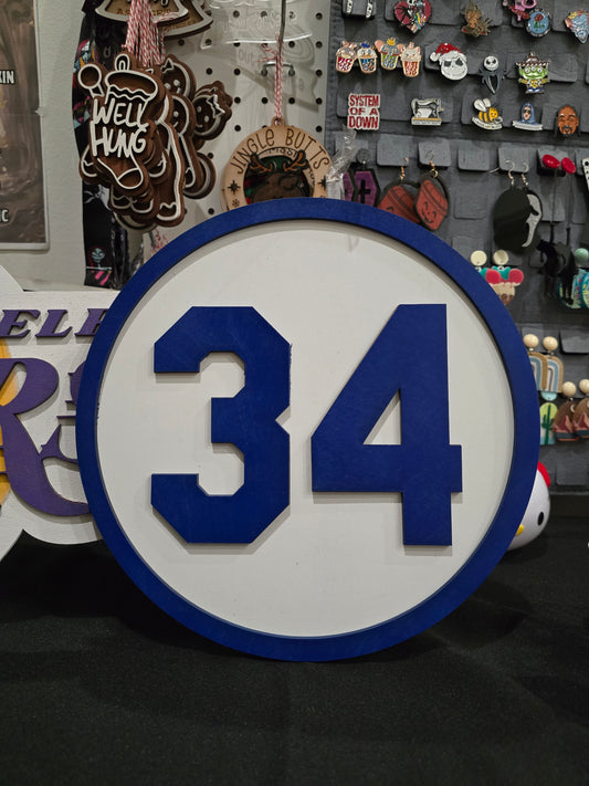 Fernando Valenzuela 32 Retirement Sign Los Angeles Dodgers