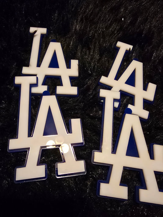 Acrylic White and Blue LA Dodgers Ornaments Los Angeles