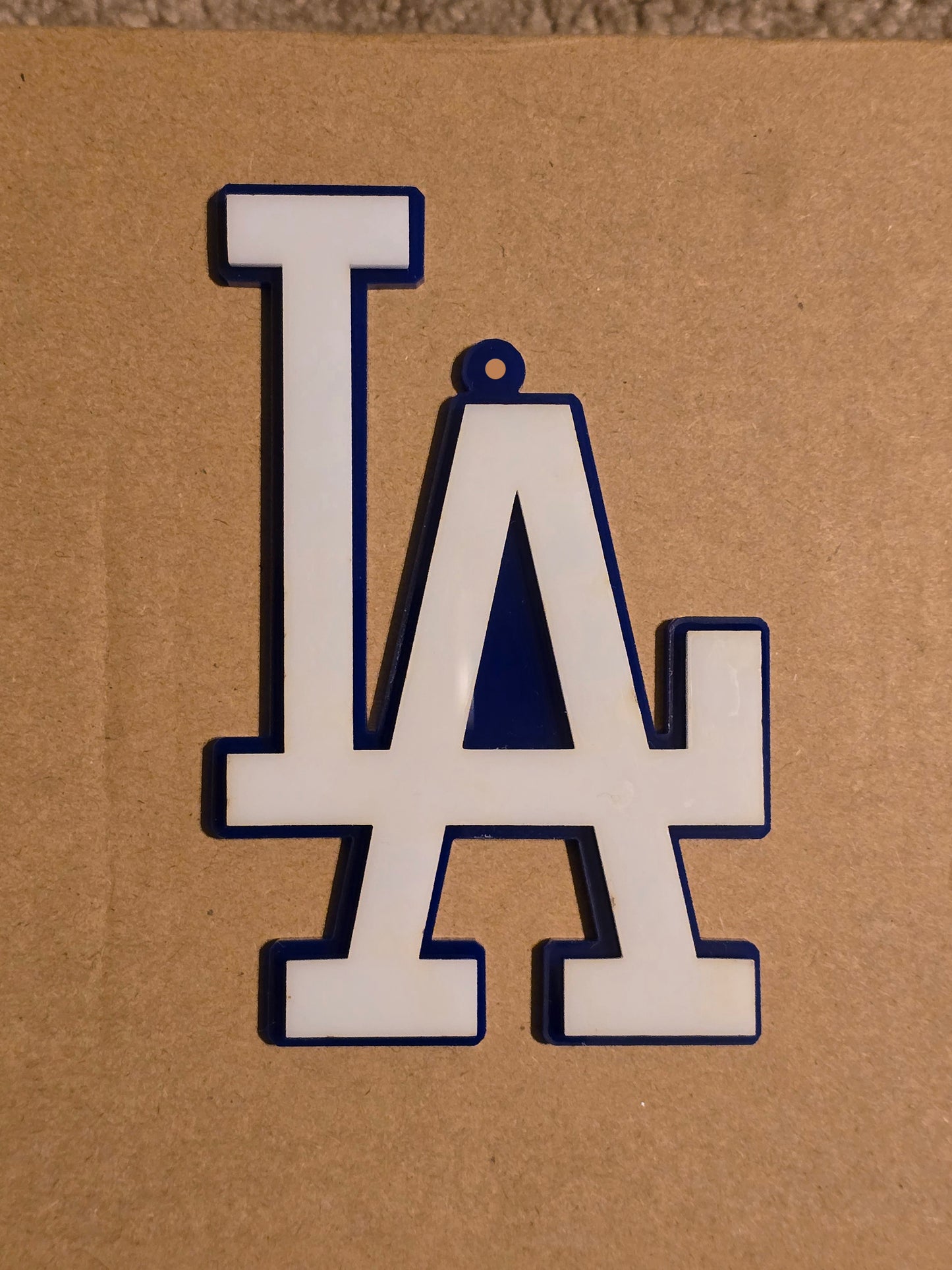 Acrylic White and Blue LA Dodgers Ornaments Los Angeles