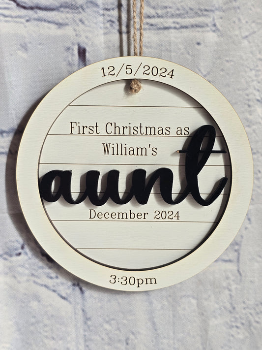 First Christmas as a Mom Dad Aunt Uncle Grandma Grandpa Grandparent