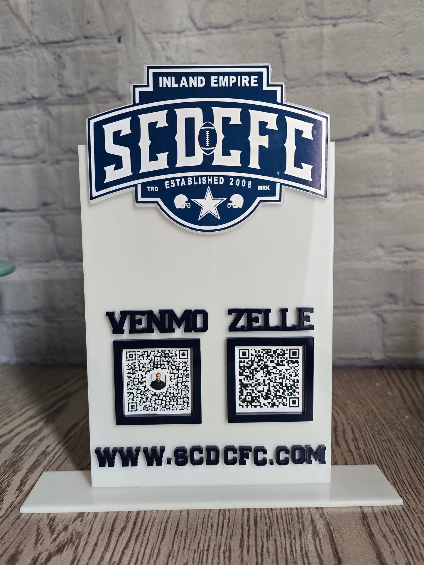 Social Media / Payment Acrylic Signs Arch