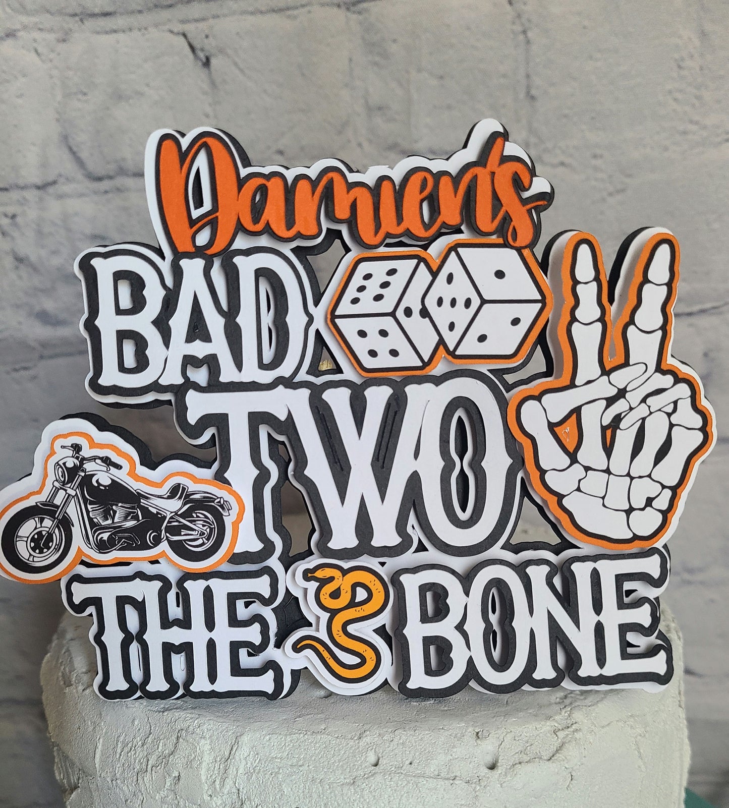 BAD TWO the BONE Bad 2 the Bone 2nd Birthday Motorcycle birthday