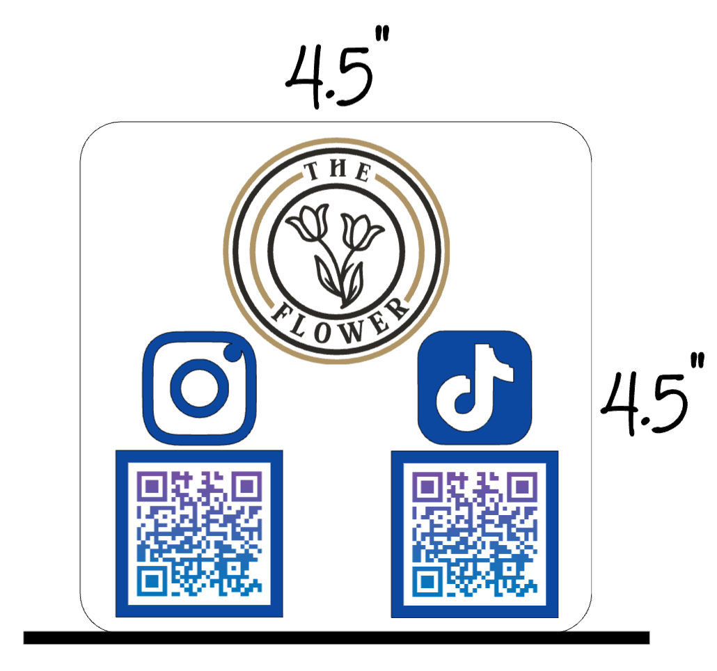 Social Media / Payment Acrylic Signs
