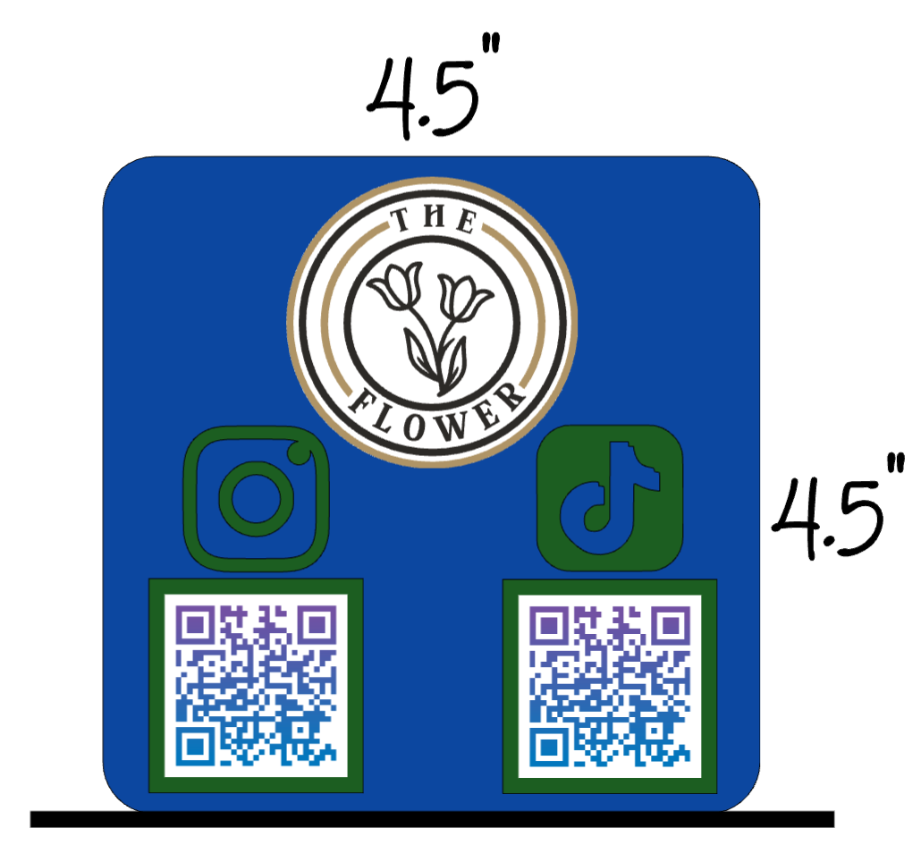 Social Media / Payment Acrylic Signs