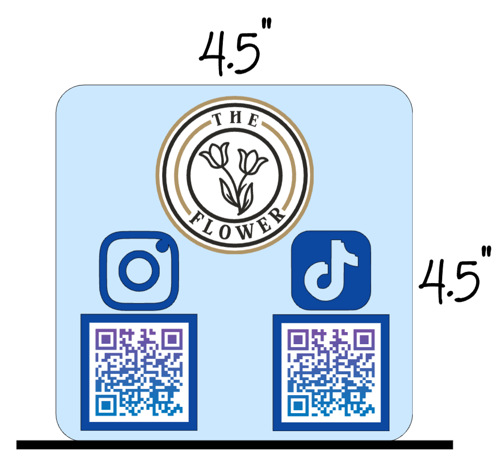 Social Media / Payment Acrylic Signs