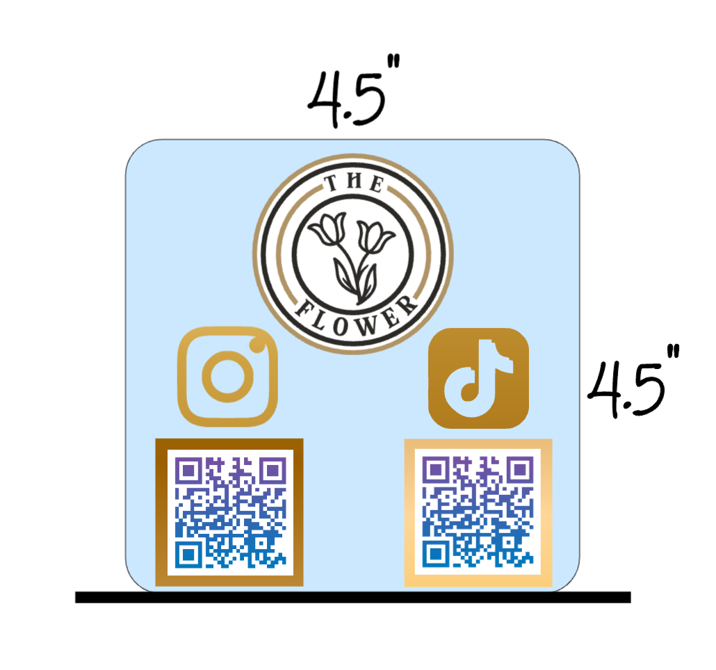 Social Media / Payment Acrylic Signs