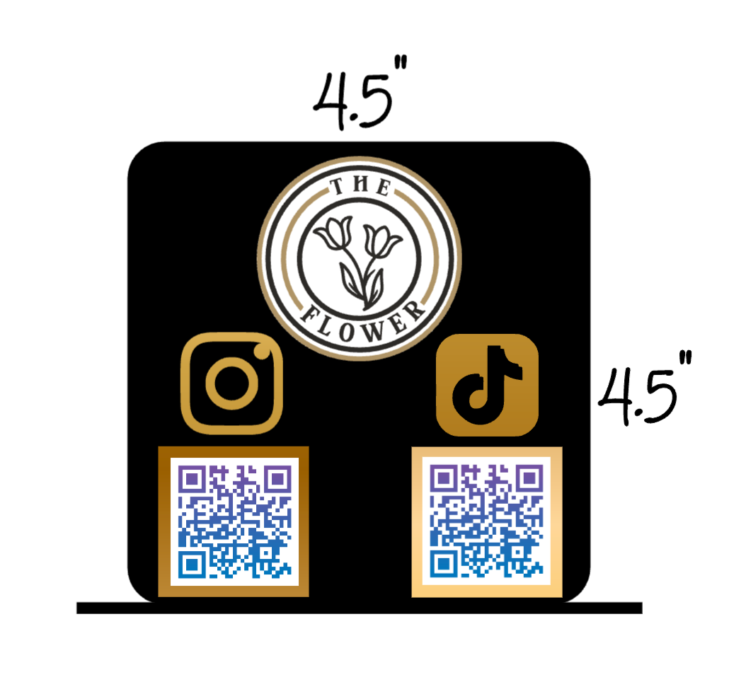 Social Media / Payment Acrylic Signs