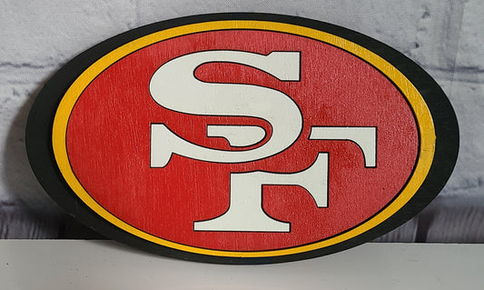 San Francisco 49ers Wood Sign 49ers logo