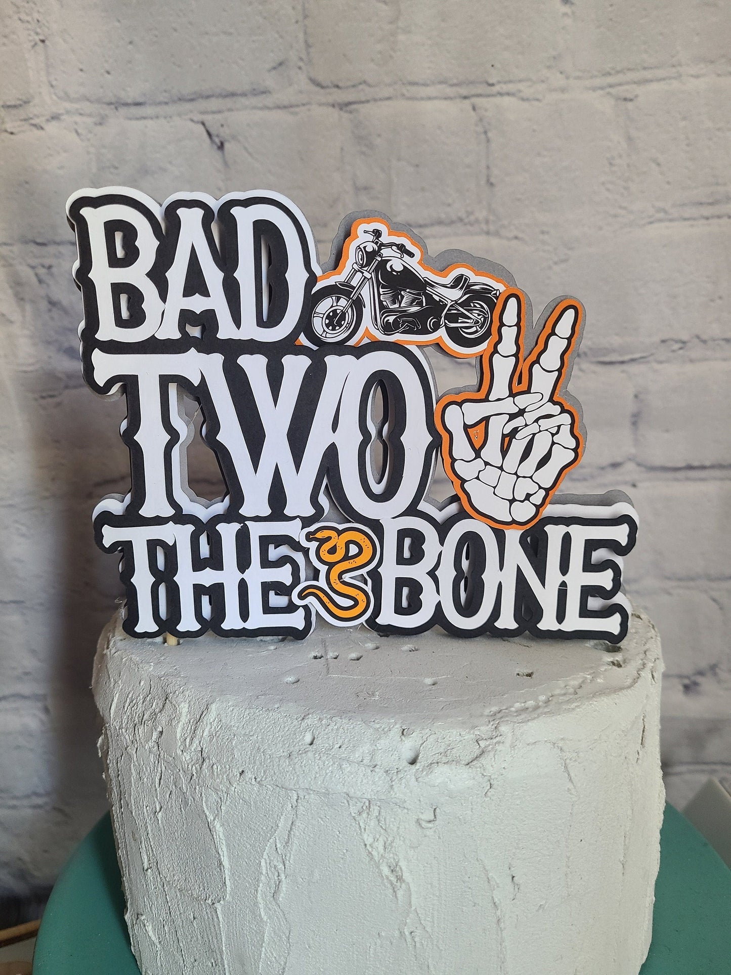 BAD TWO the BONE Bad 2 the Bone 2nd Birthday Motorcycle birthday