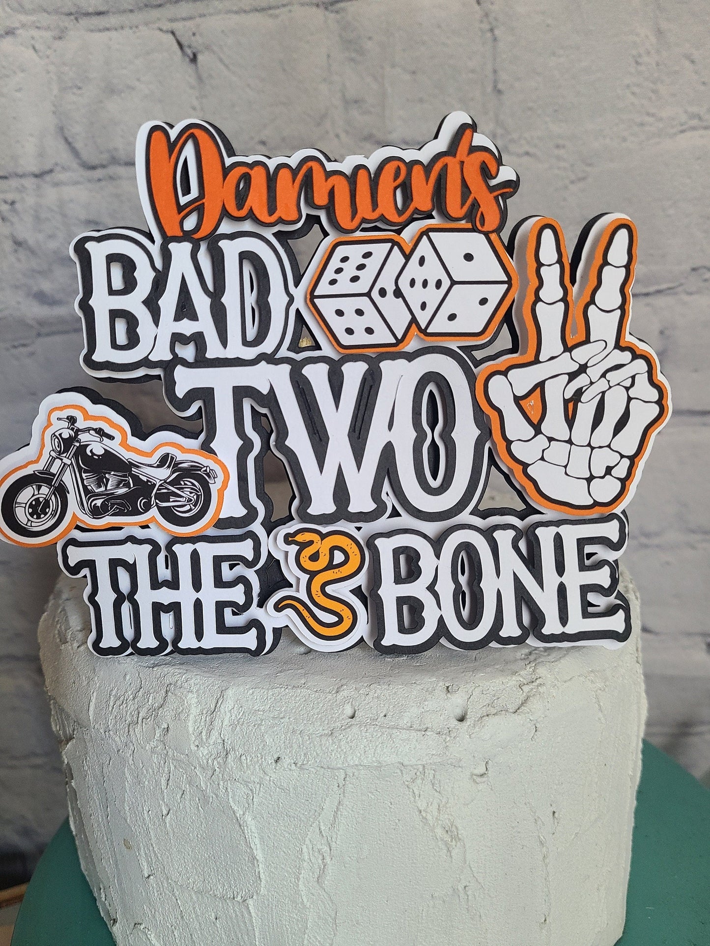 BAD TWO the BONE Bad 2 the Bone 2nd Birthday Motorcycle birthday