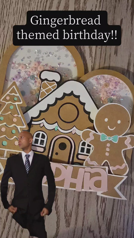 Gingerbread Christmas Cake Topper