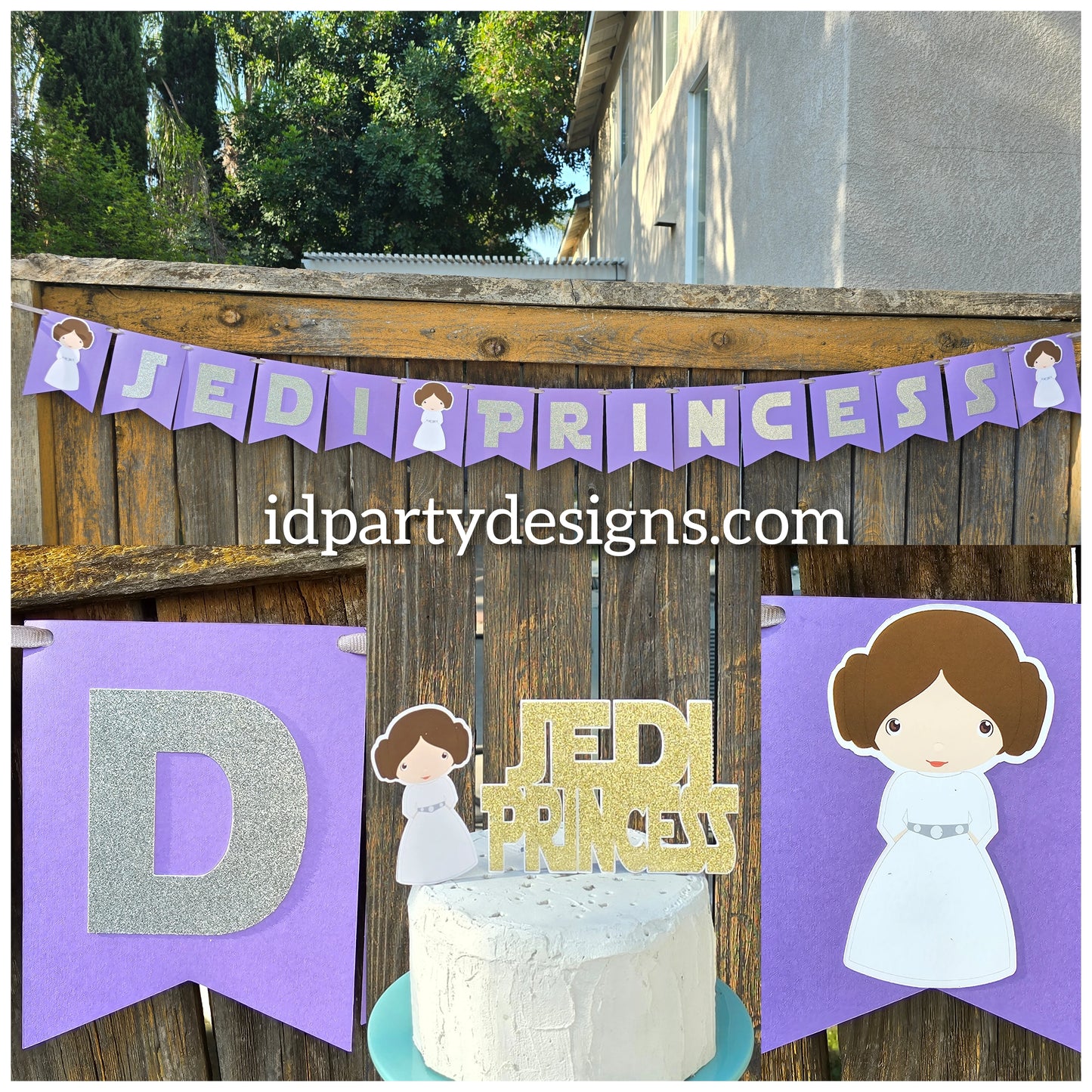 Star Wars Jedi Princess Banner Jedi Princess Cake Topper