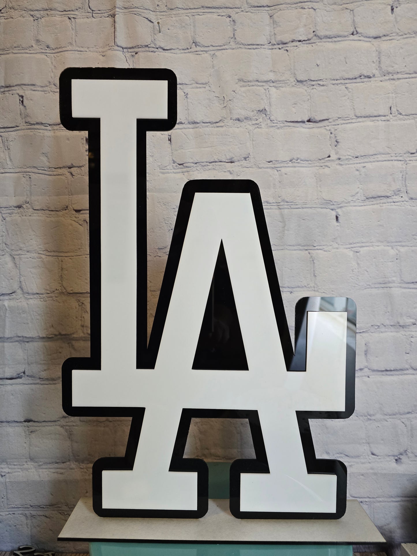 Acrylic Los Angeles Dodger LA Shelf Sitter or Wall Hanging Sign