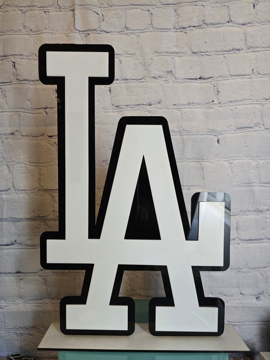 Acrylic Los Angeles Dodger LA Shelf Sitter or Wall Hanging Sign