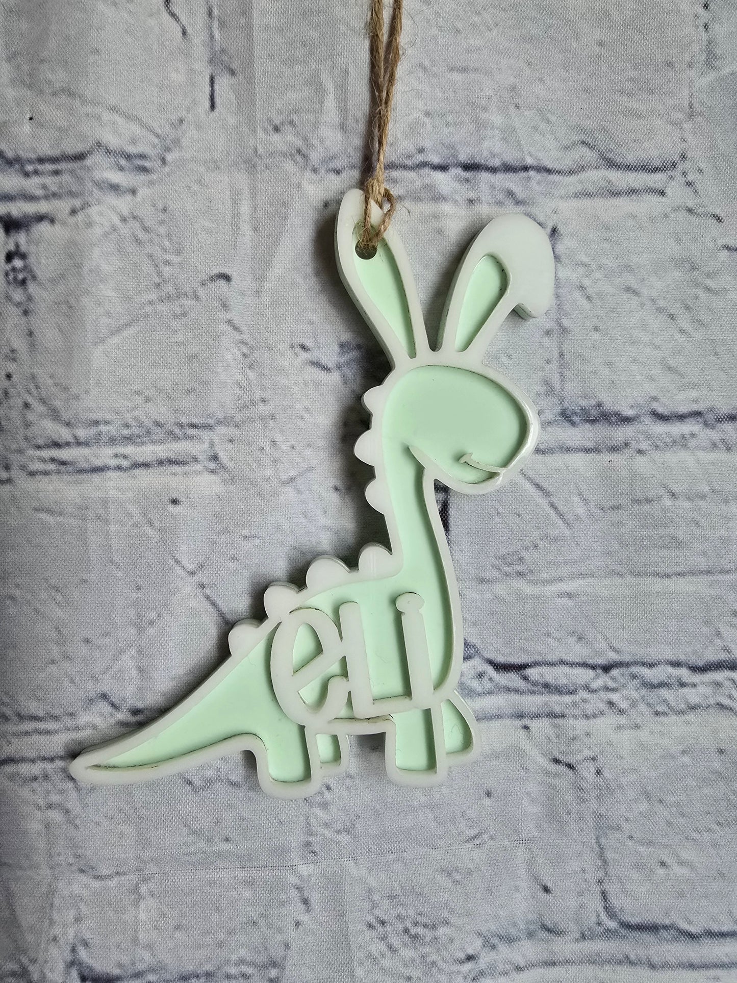 Dinosaur Easter Bunny Basket Tags Trex Bunny Brontosaurus Bunny
