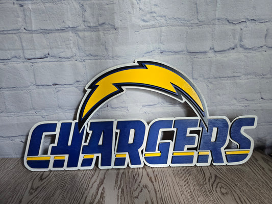 San Diego Chargers Wood Sign