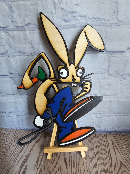 Blink 182 handpainted wood Bunny
