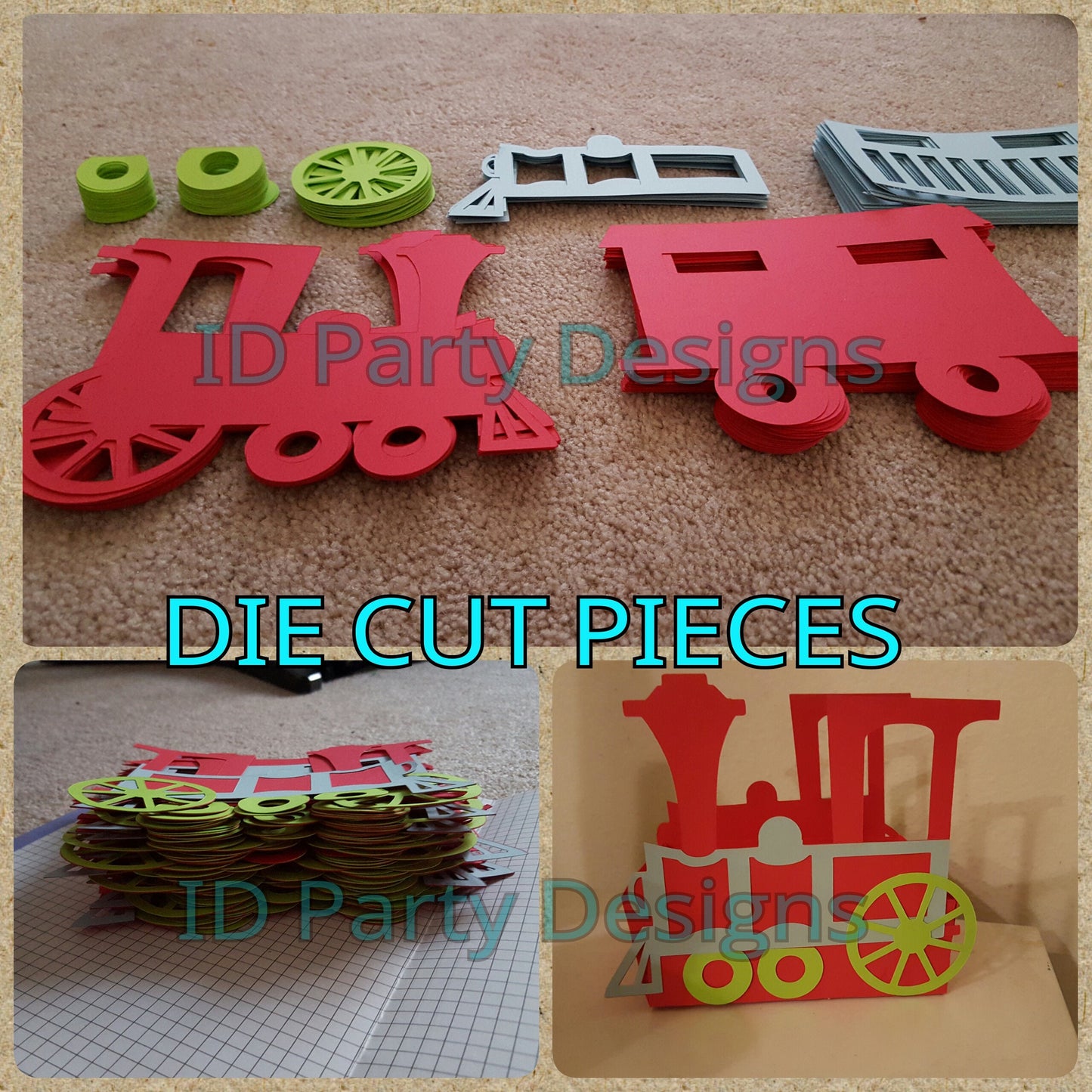 3D TRAIN CENTERPIECE Express Party Christmas Polar Pop Up Train Centerpiece Balloon Holder Train Birthday Train Party Chuga Chuga Two Two