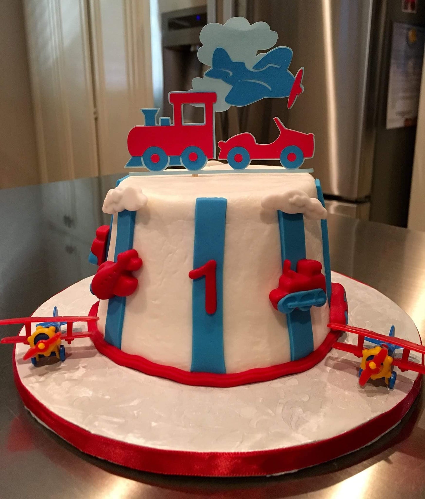 TRANSPORTATION BANNER Trains Planes and Automobiles Birthday Transportation Cake Banner Garland Cupcake Centerpiece Things That Go