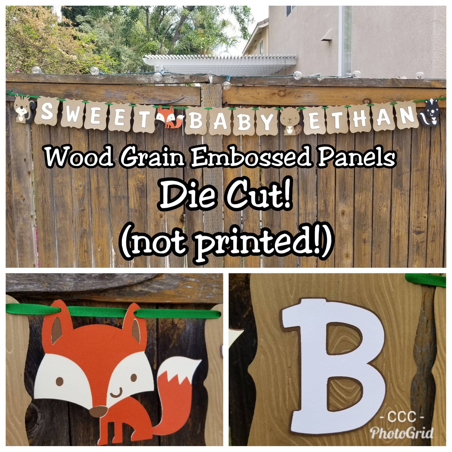 WOODLAND BANNER ANIMALS Woodland Baby Shower Woodland Birthday Lumberjack Party Forest Animals