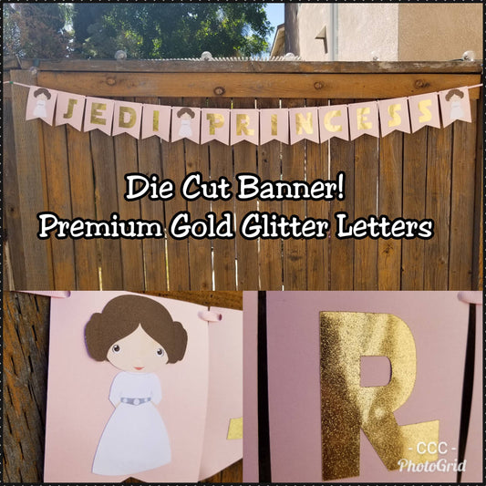 STAR WARS BABY Shower Banner Rose Gold Any Phrase Jedi Princess Princess Leia Its a Girl Baby Princess Yoda Darth Vader Stir Sticks Rey