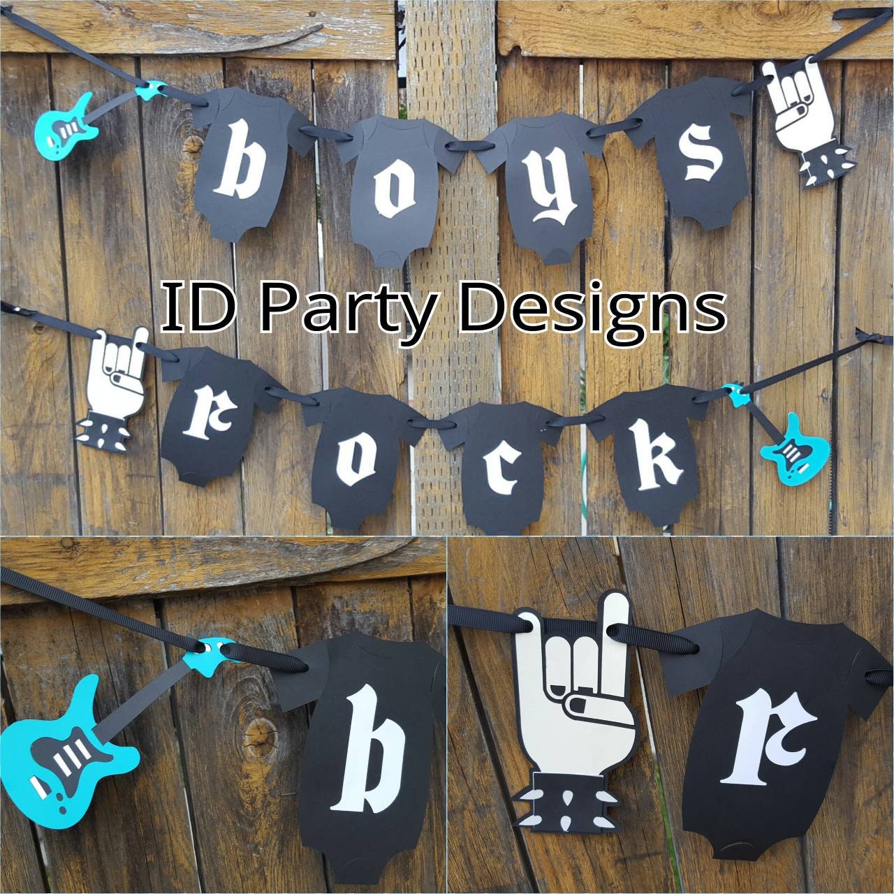 ROCK A BYE Baby Banner Girls Rock Rock A Bye Baby Born to Rock Rockstar Baby Shower