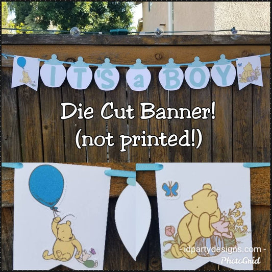 CLASSIC WINNIE The POOH Banner Vintage Winnnie the Pooh Banner Baby Shower Winnie the Pooh Birthday Baby Pooh Baby Piglet Baby Tigger Baby