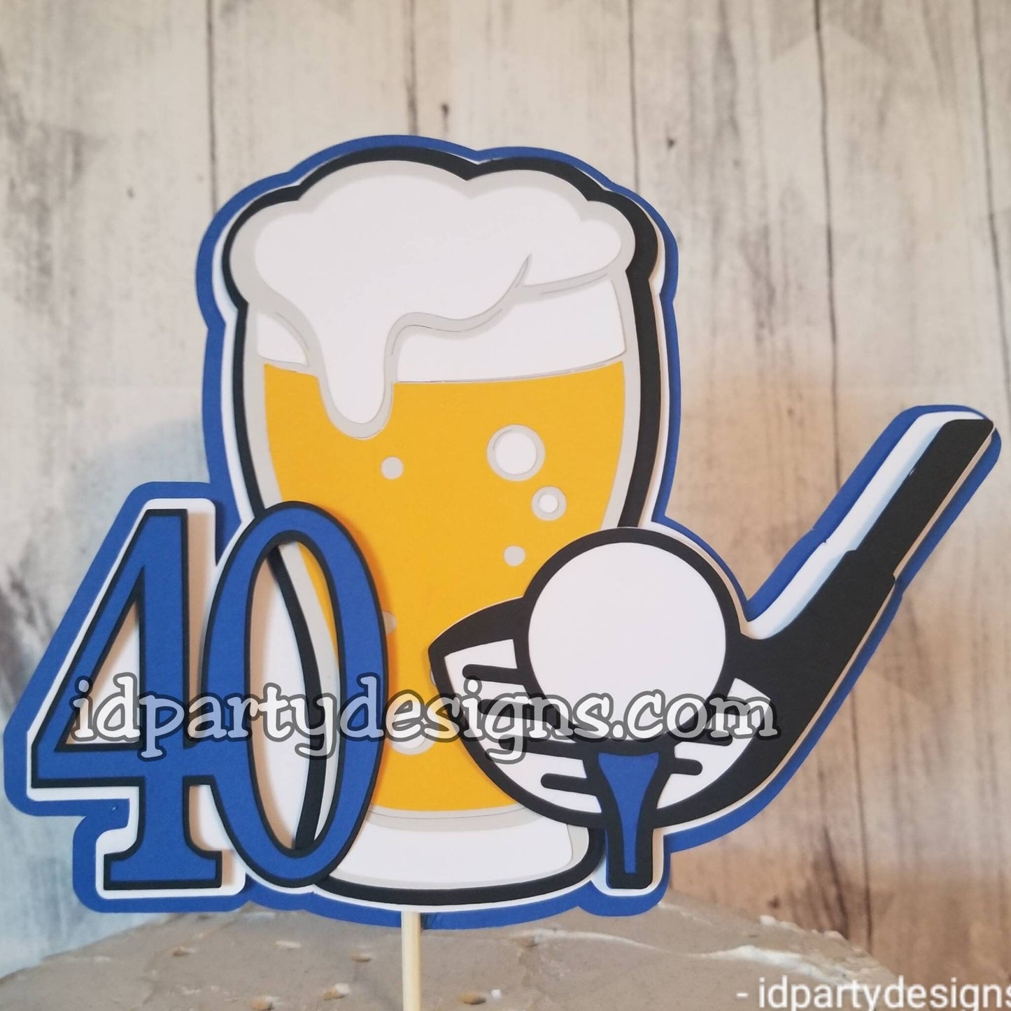 GOLF GOLFER GOLFING Cake Topper Par 40 Par 50 Par 60 Mans Birthday Manly Cake Topper Big 40 Big 30 Big 50