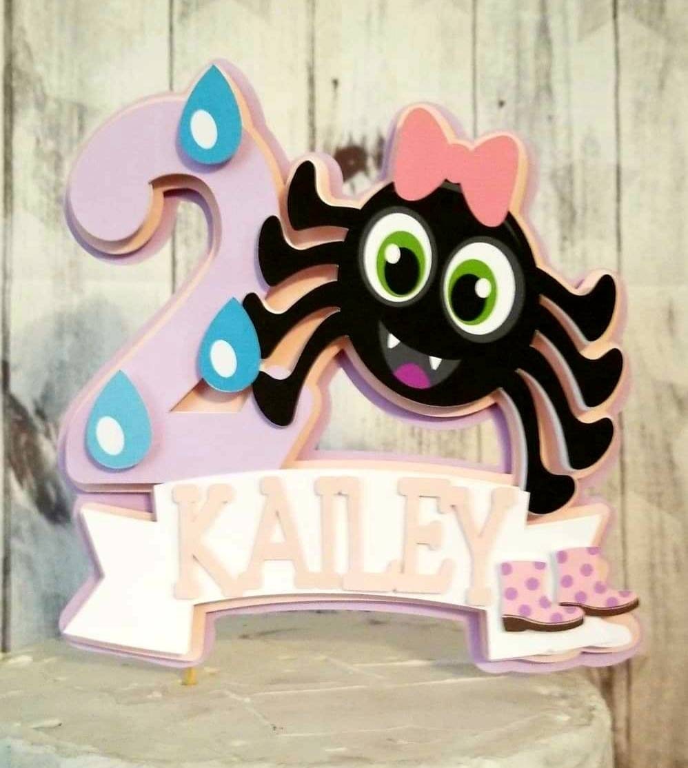 ITSY BITSY SPIDER Cake Topper Nursery Rhymes Birthday Baby Shower