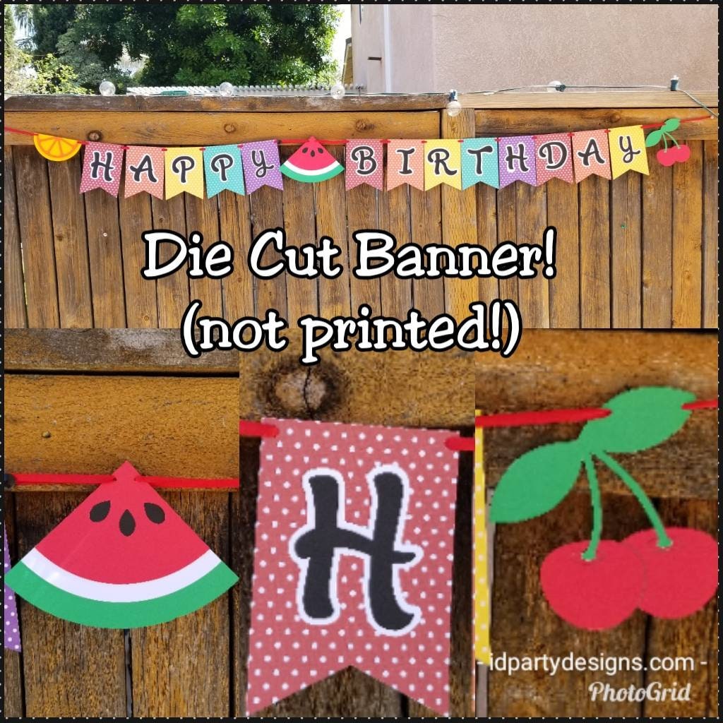Tutti Fruiti FRUIT SWEET BANNER themed banner Fruit Twotee Fruity Twoty Fruitee