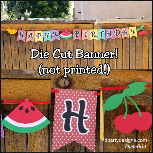Tutti Fruiti FRUIT SWEET BANNER themed banner Fruit Twotee Fruity Twoty Fruitee