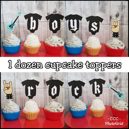 BOYS ROCK A BYE Girls Rock Rock A Bye Baby Born to Rock Rockstar Baby Shower