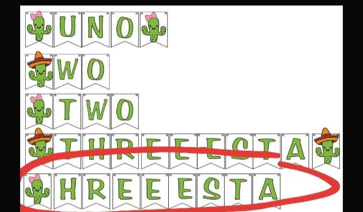 UNO CACTUS FIESTA Two Three-esta Mexican Latin