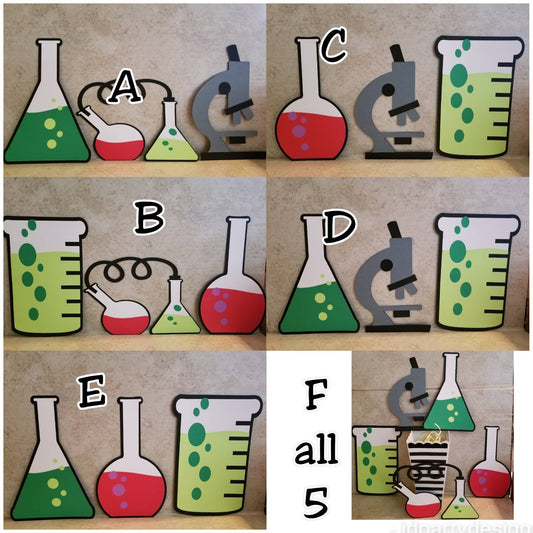 MAD SCIENTIST SCIENCE Centerpiece Banner Stem School Unique theme Science Birthday Scientist Party Cupcake Toppers Baby Shower