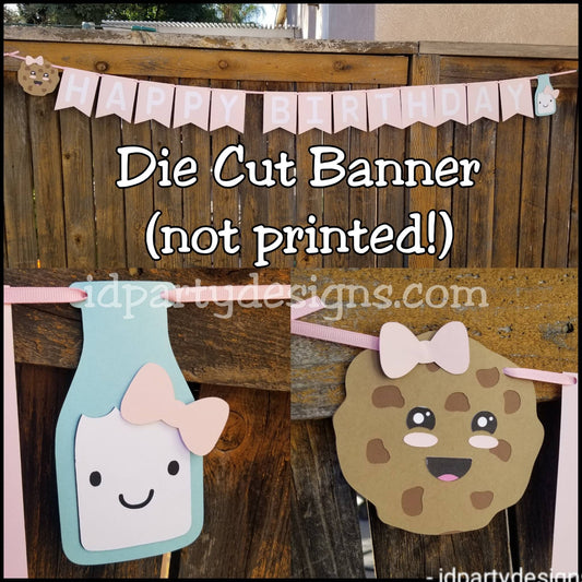 MILK AND COOKIES Banner Cookies and milk Sweet Tooth Sweet Shop Shoppe