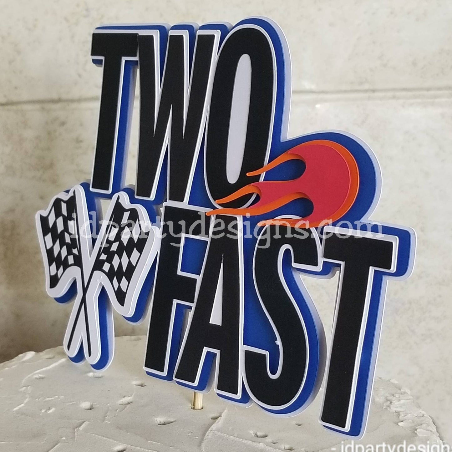 TWO FAST CAKE Topper Car Birthday Speed Limit 2 2nd Birthday Wheels Birthday Wheels Cake