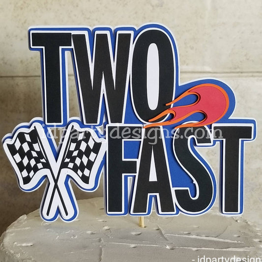 TWO FAST CAKE Topper Car Birthday Speed Limit 2 2nd Birthday Wheels Birthday Wheels Cake