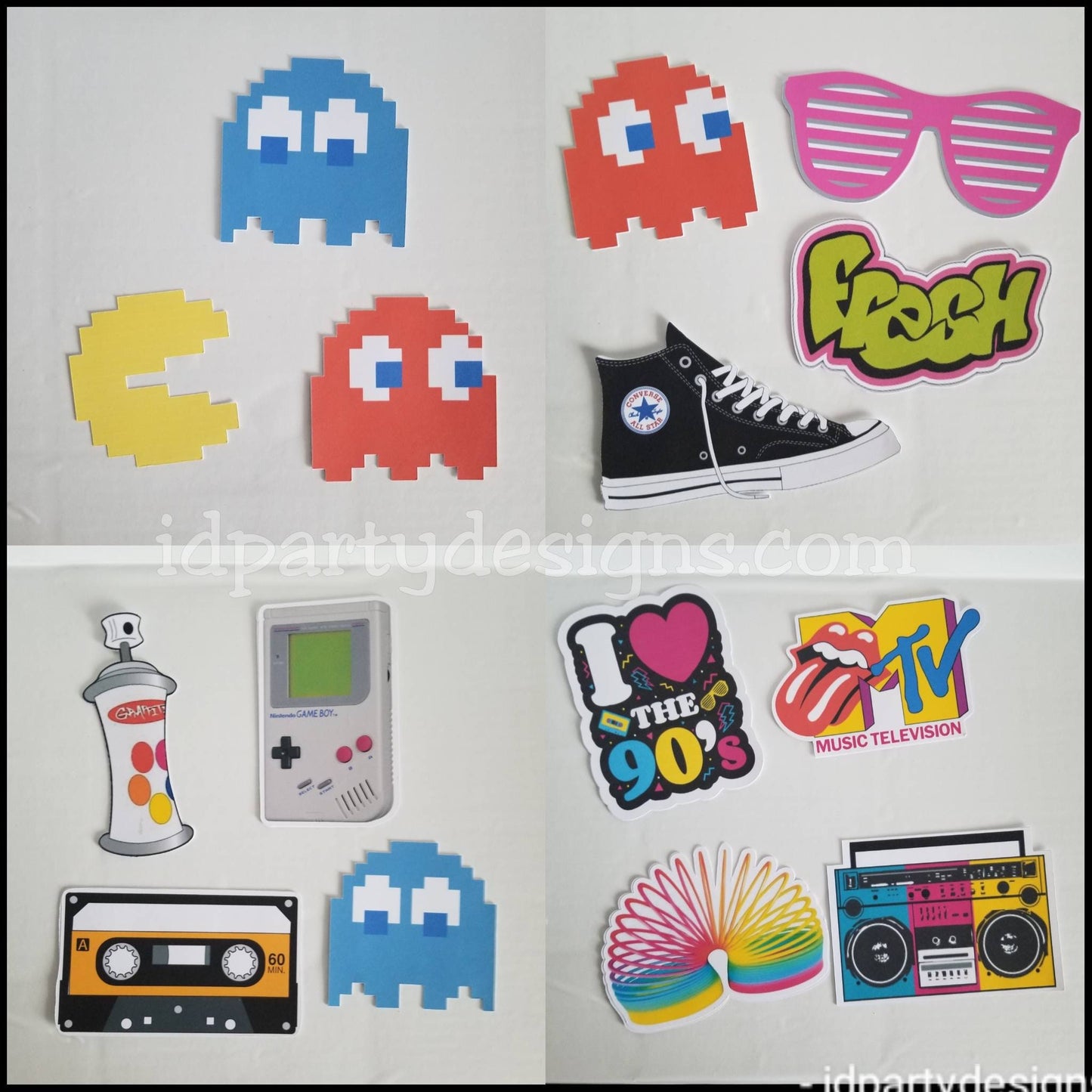 90s HIP HOP BIRTHDAY Centerpiece Cut Outs Fresh Prince Boom Box 90s Themed I love the 90s