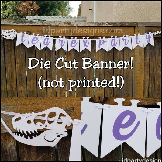 DINOSAUR TEA REX TRex Tea Party Dino Bones Banner Girl Birthday Cake Topper Pastel Dino 2 Wild