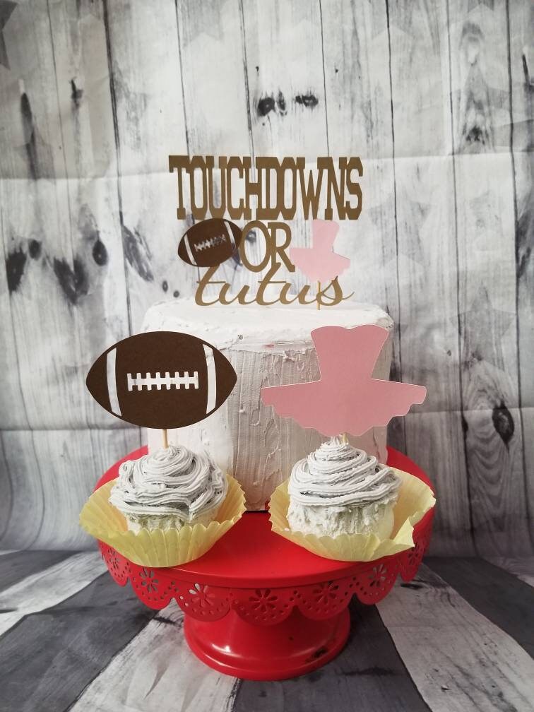 TUTUS OR TOUCHDOWNS Touchdowns or Tutus Gender Reveal Package Gender Reveal Party Gender Reveal Decorations