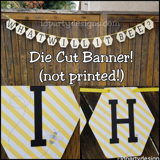 WHAT WILL BABY Bee Beehive Bee Banner Bee Gender Reveal Bee Baby Shower Mother to Bee