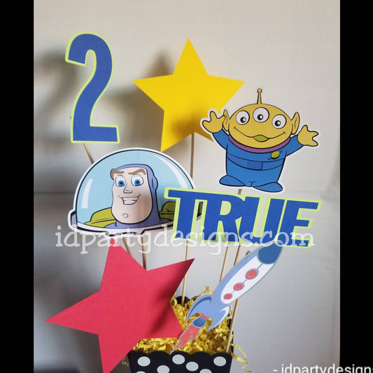 TOY STORY Centerpiece Woody Jesse Cow print Pizza Planet Space To Infinity and Beyond Buzz Lightyear Half Birthday