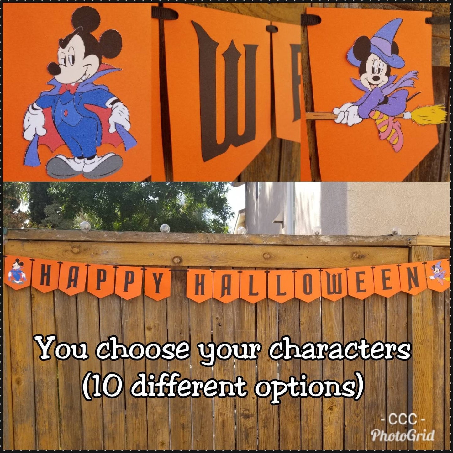 MICKEY DISNEY HALLOWEEN Wood Garland Ghost Mickey Pumpkin Haunted Mansion Mickeys Not So Scarey Halloween