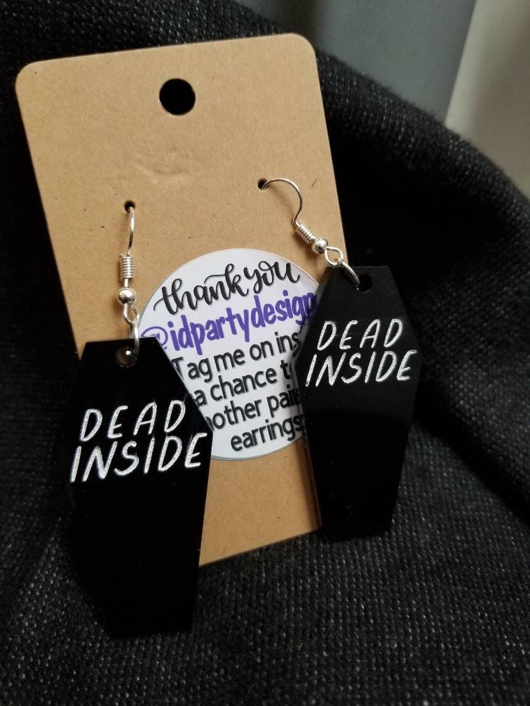 NAME HEART EARRINGS Acrylic Hoop Christmas Valentines Day Birthday