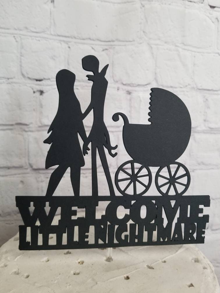 NIGHTMARE BEFORE CHRISTMAS Baby Shower Little Nightmare Cake topper Jack and Sally Wedding Nbc birthday Anniversary Disney Wedding