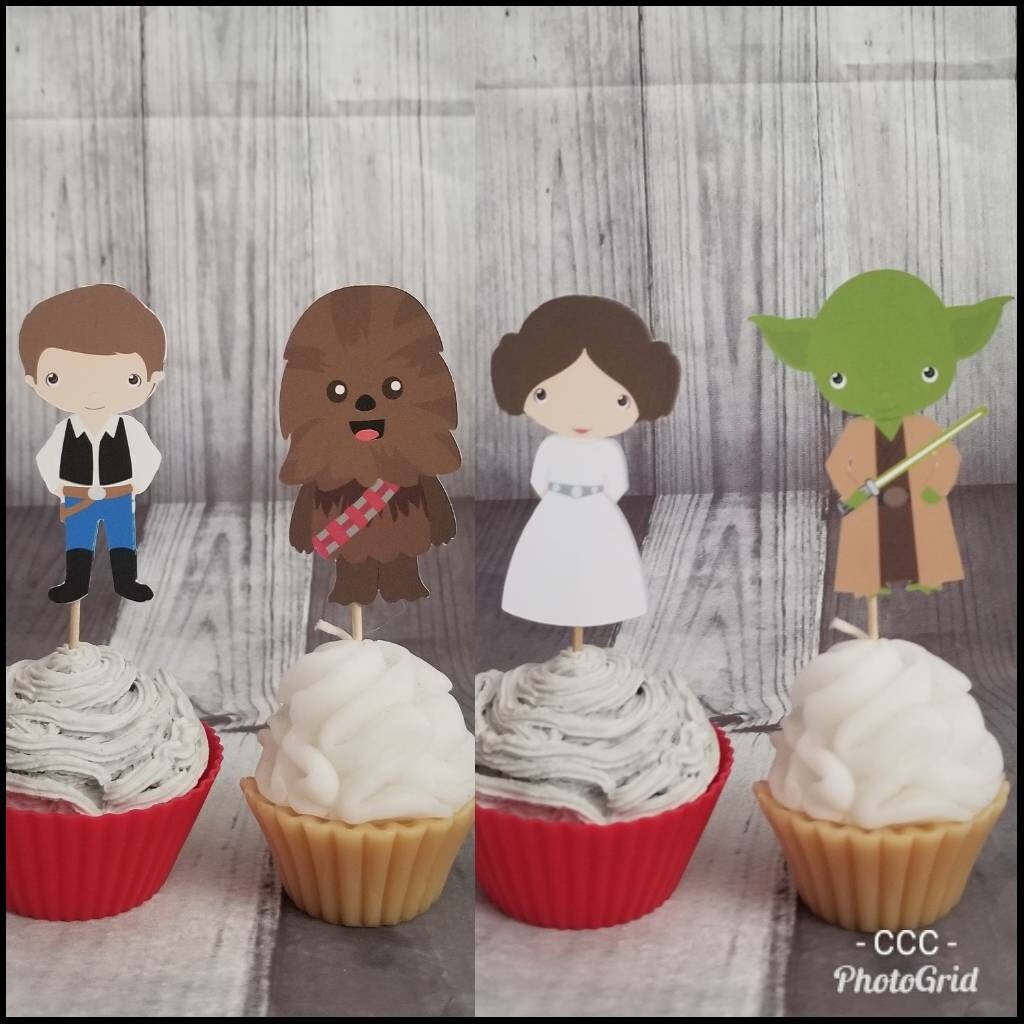STAR WARS BABY Shower Cake Topper Any Phrase available Jedi Princess Princess Leia Its a Girl Baby Princess The Force Yoda Darth Vader