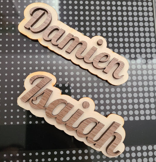 WOOD STOCKING TAGS Name Tags Christmas Decor Rustic Boho