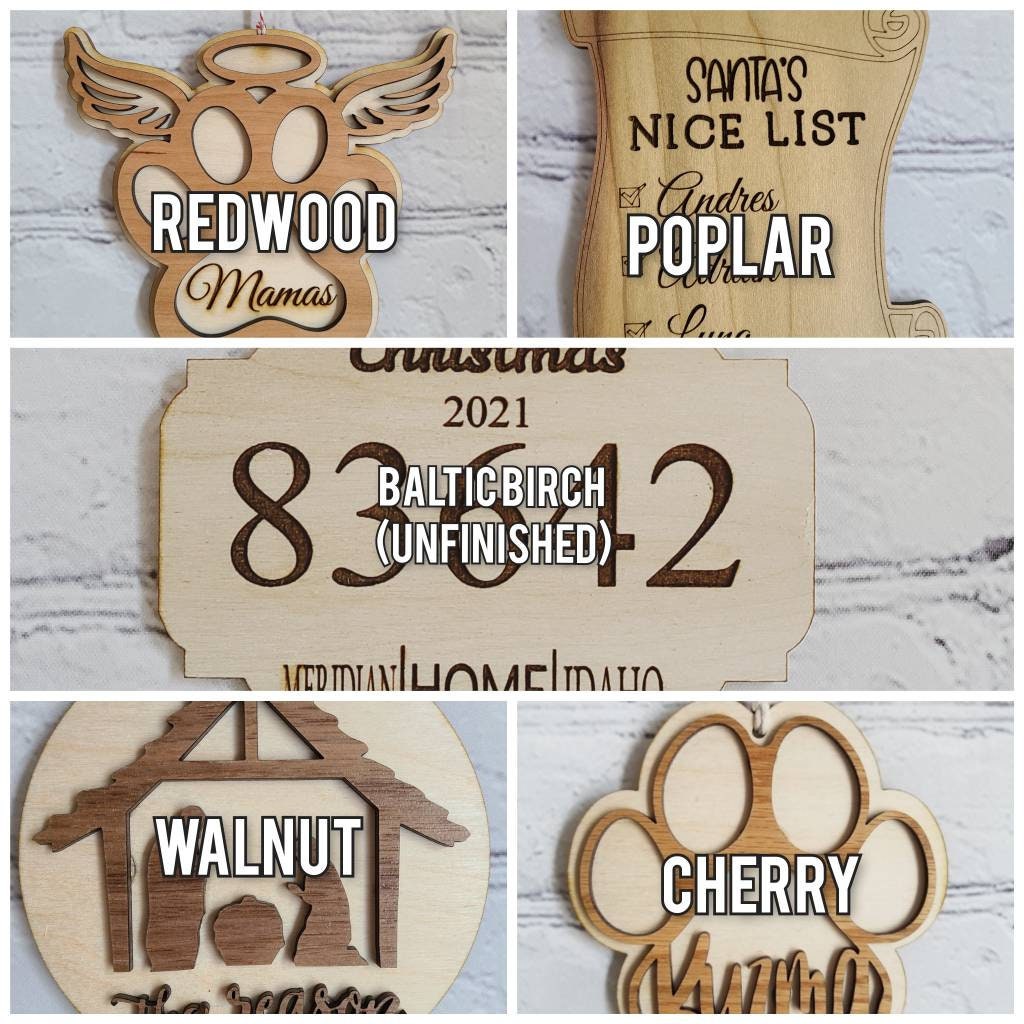 SANTAS NICE LIST Wood Ornament Kids Ornament Family Ornament Custom Ornament Personalized Ornament