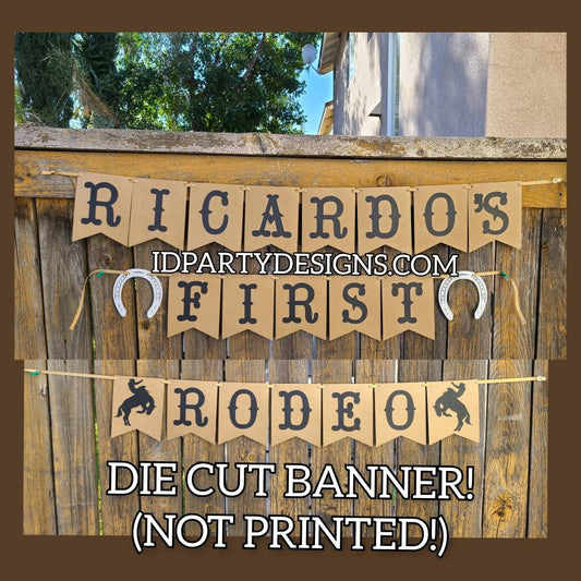 FIRST RODEO 1ST Birthday Cowboys Farm Horse Banner